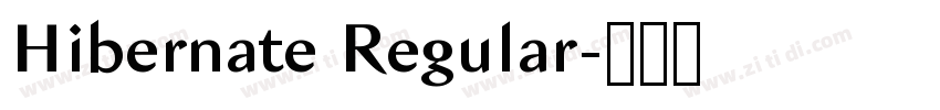 Hibernate Regular字体转换